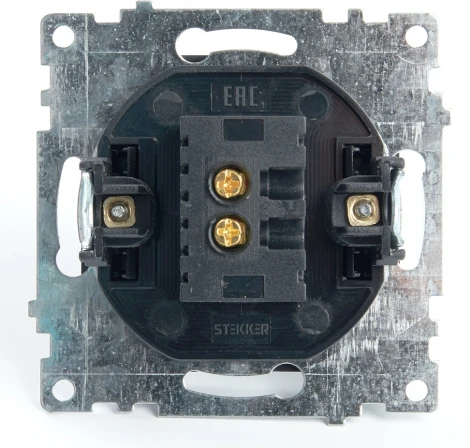 Розетка с USBх2 (черный) Stekker Катрин 39616