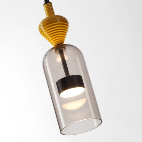 Подвесной светильник каскадный Odeon Light Palleta 5046/12LB черный/светл.коричневый/металл/стекло/керамика LED 12W 4000К 1400Лм (220V, на проводе)