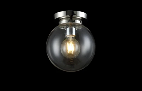 Потолочная люстра Crystal Lux Mario PL1 D200 NICKEL/TRANSPARENTE