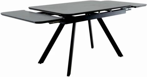 Стол Arthur раскладной 120-184x80x75см, керамогранит чёрный мрамор Greys Black, чёрный Bradex Home арт.RF 0677