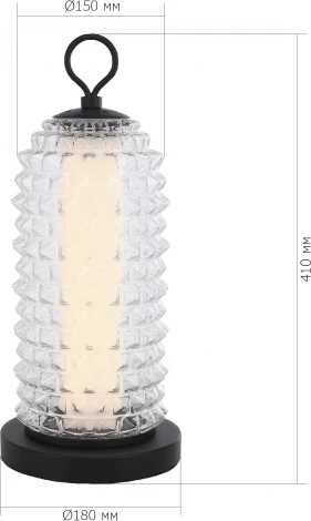 Настольная лампа ST Luce Saguaro SL6144.404.01 черный/прозрачный LED 1*12W 4000K (220V)