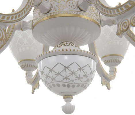 Подвесная люстра Arte Milano AM343837 343837/6 WT+G (220V, на цепи)