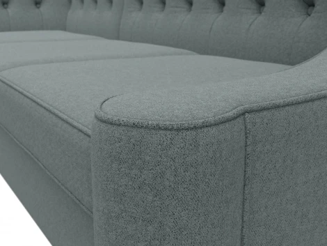 Диван кухонный угловой Бронкс левый угол (Серый/Рогожка) Лига Диванов арт.123824L