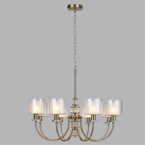 Подвесная люстра Odeon Light Saga 5088/8 античная бронза/стекло E14 8*40W (220V, на цепи)