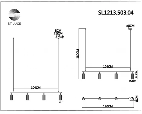 Подвесной светильник ST Luce Kendo SL1213.503.04