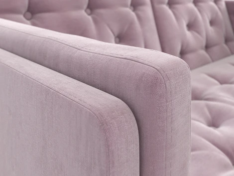 Диван Arsko Айверс М сосна розовый шенилл