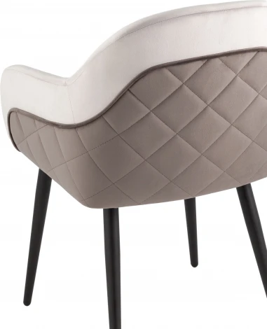 Стул Новел New велюр светло-серый с темно-серой спинкой Stool Group арт.УТ000039824