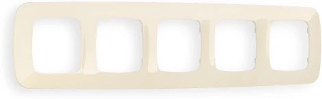 Рамка Ambrella Volt OMEGA Ecta (Бежевый глянец) 5-ая OF140305