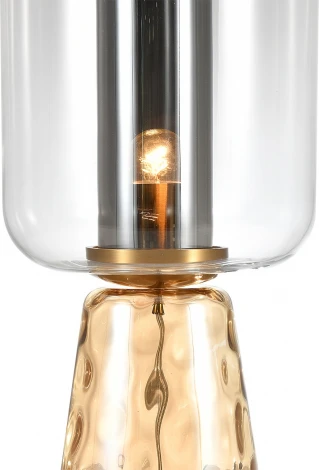 Настольная лампа в виде керосиновой лампы (11045/1T Amber) Indigo Strego V000474 (220V, фонарь, под старину, керосиновая лампа)