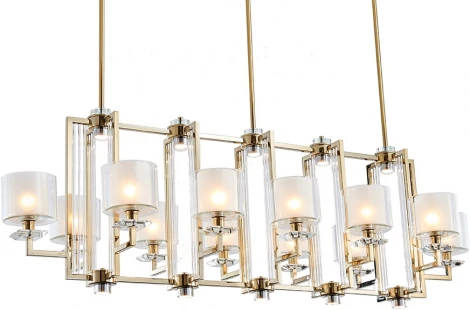 Потолочная люстра на штанге Newport 4400 4408+4/S gold (220V)