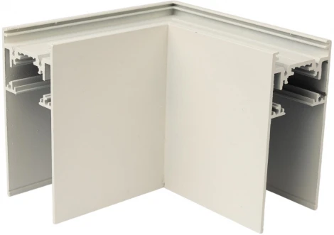 Коннектор для накладных магнитных шинопроводов 35мм. угловой, горизонтальный UBX-MS21/35 WHITE