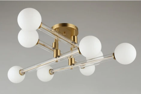 Потолочная люстра на штанге Omnilux Bucine OML-29507-08 (220V, шарики)