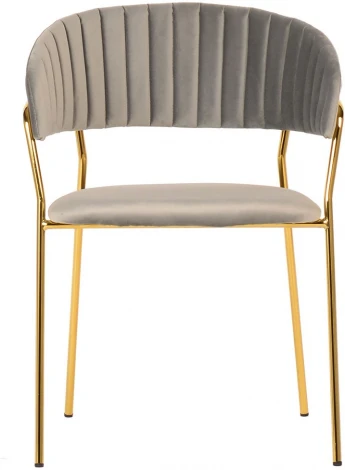 Комплект из 4-х стульев Bradexhome Turin латте, золотые ножки