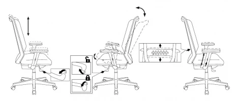 Кресло Бюрократ MC-611N черный TW-01 38-418 сетка/ткань крестовина пластик