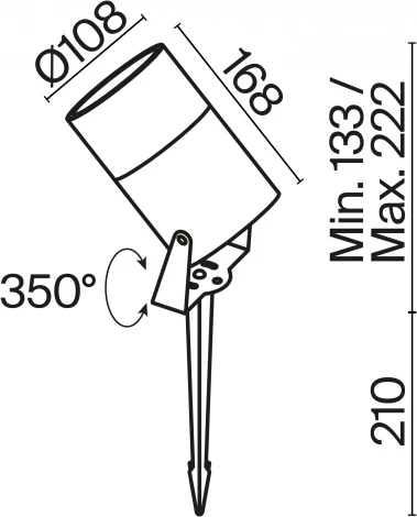 Грунтовый светильник уличные Maytoni Bern O050FL-L15W3K