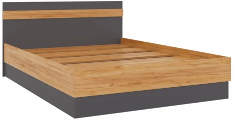 Двуспальная кровать Woodville Кассандра 160х200 дуб крафт золотой / антрацит 559200