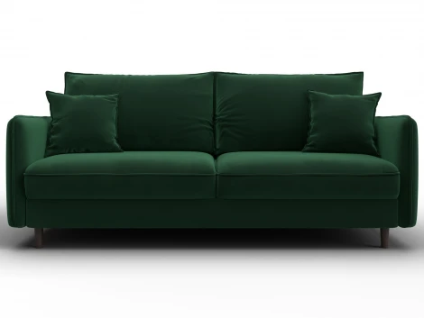 Диван прямой Лига-064 НПБ (ДСП/Дерево/Велюр/Зеленый) Лига Диванов 134777