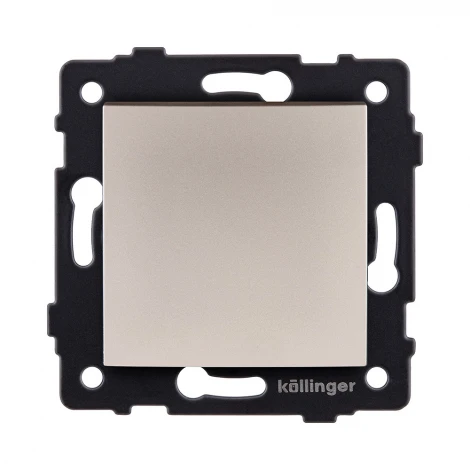 Выключатель 1-клавишный перекрестный 10А/250В изогнутый, золотой Kollinger REA-R-006GD для Aspekt, Eleganz, Reflex