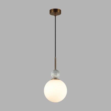 Подвесной светильник Odeon Light Lolla 4359/1A бронзовый/белый/камень/металл IP20 E14 40W 220V