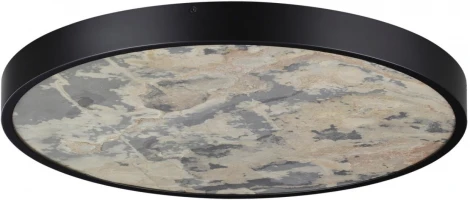 Настенно-потолочный светильник Odeon Light Bergi 5064/50L черн./серо-беж./металл/натур.камень/акрил с переключ.цветов.темпер. LED 50W 3000К/4000K/6000K (220V, круглые)