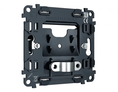 Вывод кабеля с фиксатором встраиваемый (серый) Ambrella Volt QUANT VM238