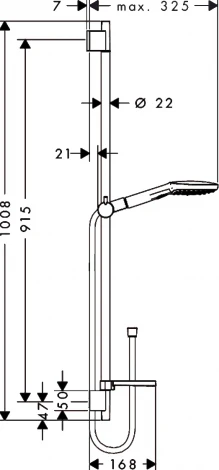 Душевой гарнитур Hansgrohe Raindance Select E 120 26621000