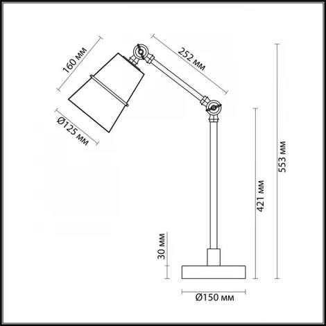 Интерьерная настольная лампа Odeon Light Carlos 4153/1T
