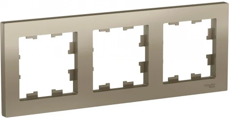 Рамка на 3 поста (шампань) Systeme Electric AtlasDesign ATN000503