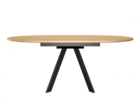 Стол DikLine RD120 Дуб Каселла натуральный/опоры черные арт.00-00079995