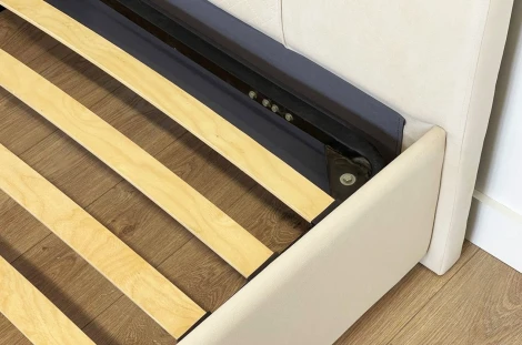 Каркас кровати Хлоя 160х200 см Mebelson (ДСП,Ткань/Кремовый) арт.KM1.6-24.2081