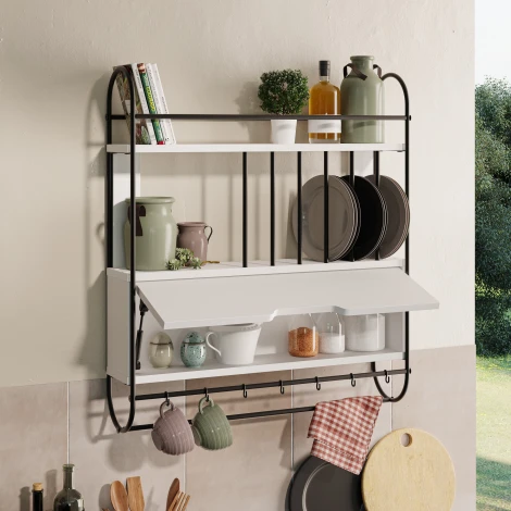 Шкаф настенный HOLI KITCHEN SHELF LEVE (ЛДСП/Белый) арт.LEV00945