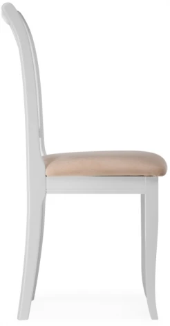 Деревянный стул Woodville Фрезино бежевый велюр / белый 515973