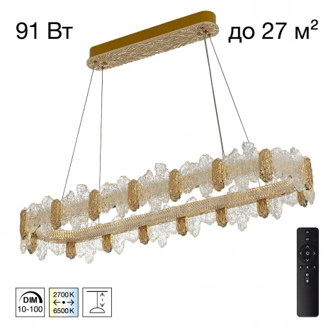 Подвесная люстра светодиодная с пультом Citilux Lava CL250172