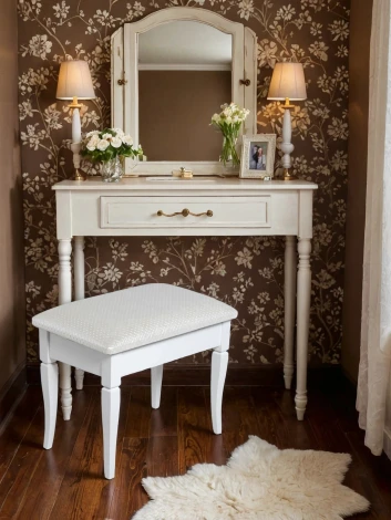 Банкетка Ретро М с ящиком белый, ткань экокожа белый Mebelik 009370