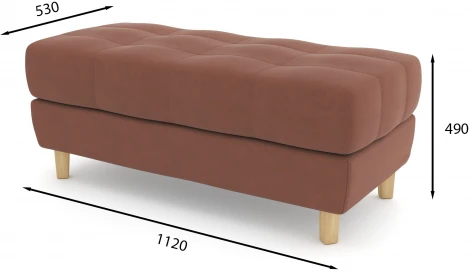 Банкетка Arsko Герберт террвкотовый велюр