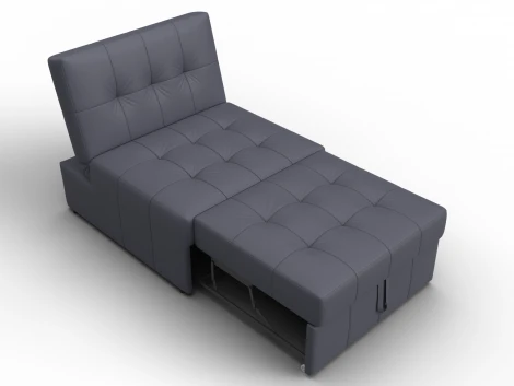 Кресло-кровать Лига-107 (80) (ЛДСП,Брус,Фанера,Экокожа/Серый) Лига Диванов 134944