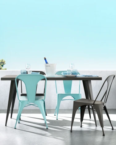 Обеденный стул La Forma (ex Julia Grup) Malira (Графит,Черный/ Металл,Сталь)