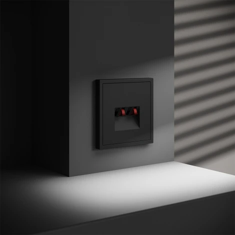 Акустическая розетка (черный матовый) Voltum S70 VLS060308