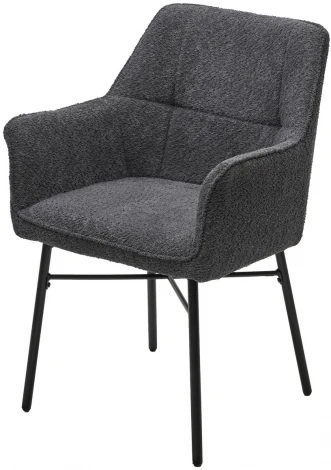 Стул AGIRA UF998-16 темно-серый, букле / черн. каркас / Товарный знак DISAUR