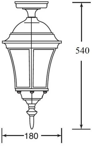 Потолочный светильник уличный Oasis Light ASTORIA 1 S 91305SA Bl (220V, фонарь, IP44)