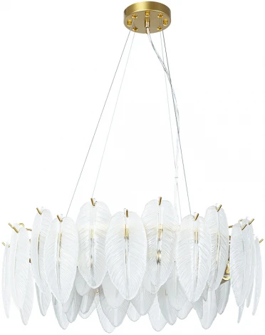 Подвесная люстра Arte Lamp Evie A4052SP-8SG (220V, на тросе, листья)