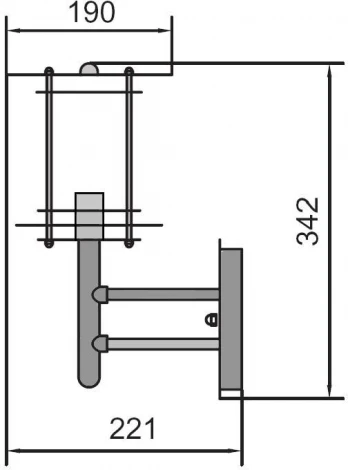 Настенный светильник уличный Oasis Light 76420 SS (220V, IP44)