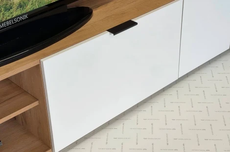 Бери Гостиная (Стенка), цвет дуб крафт золотой/белое дерево Mebelson (арт.GNS-01.2563)