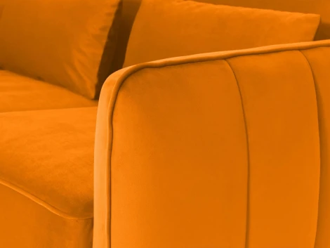 Диван Amsterdam двухместный ОГОГО (арт.698444), (Ткань/Желтый)