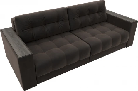 Диван прямой с декором Лига-049 НПБ Лига Диванов (Велюр) арт.128391