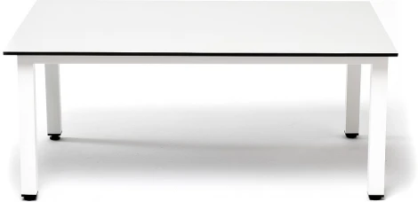 "Канны" журнальный столик из HPL 90х60, H40, каркас белый, цвет столешницы "молочный" 4SIS арт.УТ-00008359