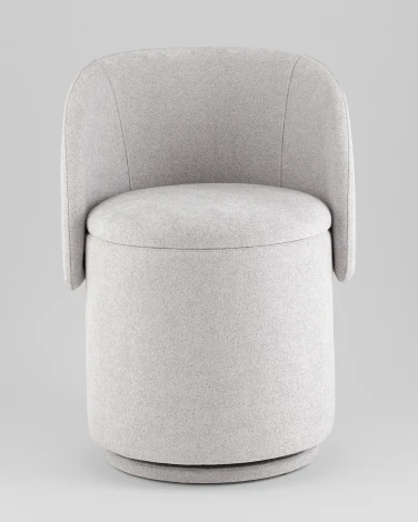 Пуф-трансформер Таунсвилл вращающийся с ящиком букле светло-серый Stool Group УТ000042269