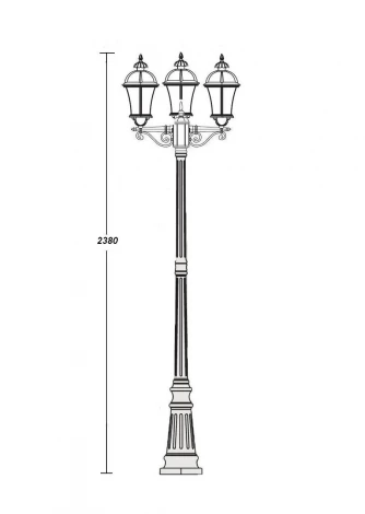 Наземный фонарь Oasis Light 95209L B Bl (220V, IP44)