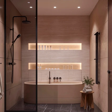 Светодиодная лента герметичная COB-PSW-X480-6mm 24V Warm3500 (8 W/m, IP67, 5m) (Arlight) 047891