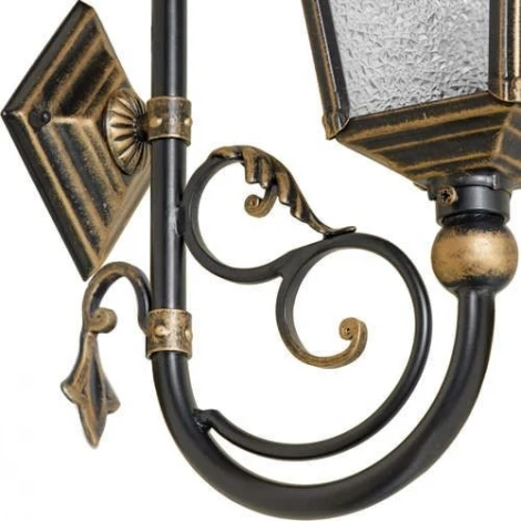 Настенный фонарь уличный Кузнечное дело Квадро 32-001-ЧЗ (220V, ковка, под старину, IP54)